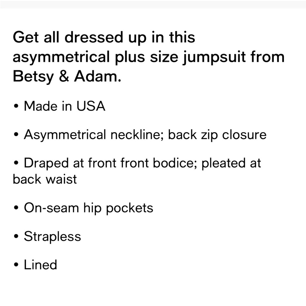 Betsy & Adam Blue Formal Jumpsuit with Sleek Design - Picture 5 of 5